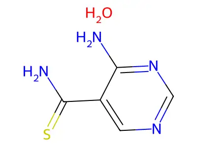 4-aminopyrimidine-5-carbothioamide Hydrate structure
