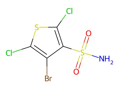 4-Bromo-2,5-dichloro-thiophene-3-sulfonamide structure