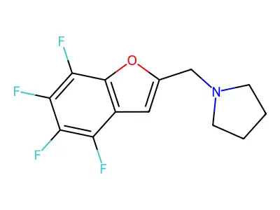 1-[(4,5,6,7-Tetrafluorobenzo[b]furan-2-yl)methyl]pyrrolidine structure