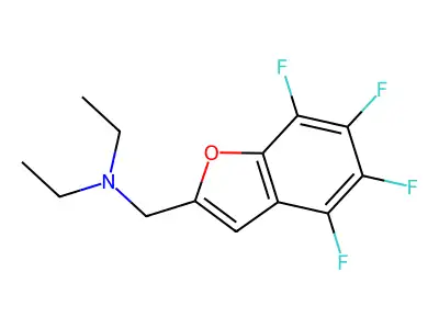 N1-ethyl-N1-[(4,5,6,7-tetrafluorobenzo[b]furan-2-yl)methyl]ethan-1-amine structure
