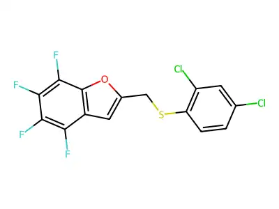 2-{[(2,4-Dichlorophenyl)thio]methyl}-4,5,6,7-tetrafluorobenzo[b]furan structure