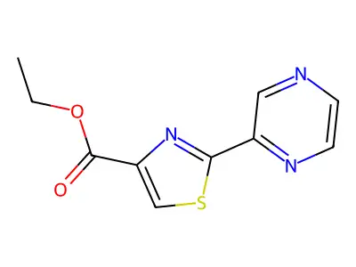 Ethyl 2-(2-Pyrazinyl)thiazole-4-carboxylate structure