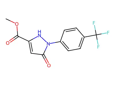 methyl 5-hydroxy-1-[4-(trifluoromethyl)phenyl]-1H-pyrazole-3-carboxylate structure