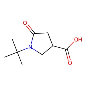 (S)-1-(tert-butyl)-5-oxopyrrolidine-3-carboxylic acid structure