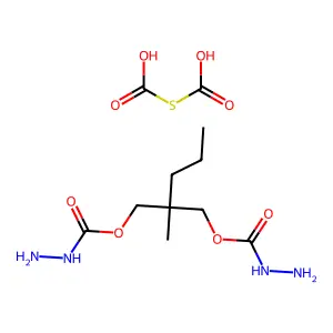 1,3-Propanediol, 2-methyl-2-propyl-, bis(aminocarbamate), hydrogen sulfate structure