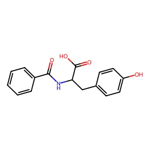 N-Benzoyl-L-tyrosine structure