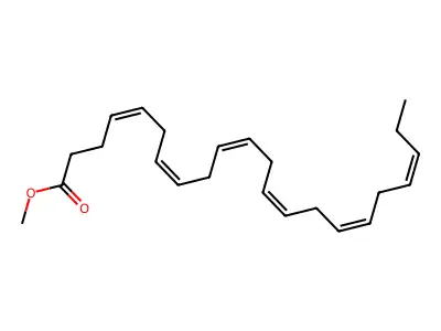 Methyl 4,7,10,13,16,19-docosahexaenoate structure