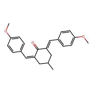 Cyclohexanone, 2,6-bis[(4-methoxyphenyl)methylene]-4-methyl- structure