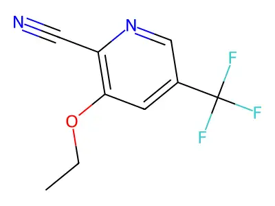 3-Ethoxy-5-(trifluoromethyl)pyridine-2-carbonitrile structure