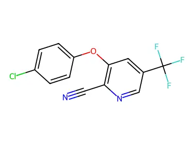 3-(4-Chlorophenoxy)-5-(trifluoromethyl)pyridine-2-carbonitrile structure