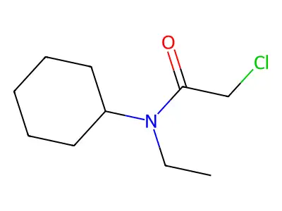 2-chloro-N-cyclohexyl-N-ethylacetamide structure
