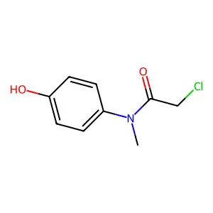 2-chloro-N-(4-hydroxyphenyl)-N-methylacetamide structure