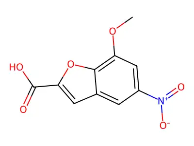 7-Methoxy-5-nitro-1-benzofuran-2-carboxylic acid structure