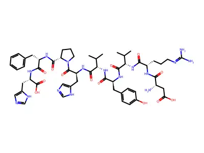 angiotensin I, des-Leu(10)- structure