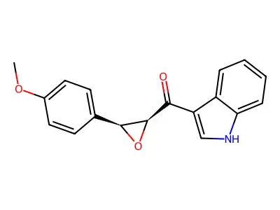 rac-3-[(2R,3R)-3-(4-methoxyphenyl)oxirane-2-carbonyl]-1H-indole, cis structure