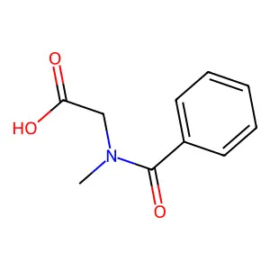 N-benzoyl-N-methylglycine structure