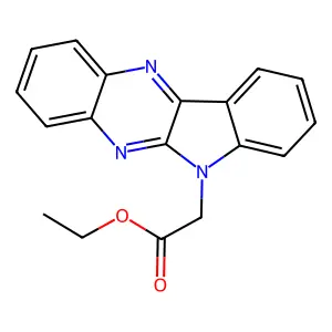 Ethyl 6H-indolo(2,3-b)quinoxaline-6-acetate structure