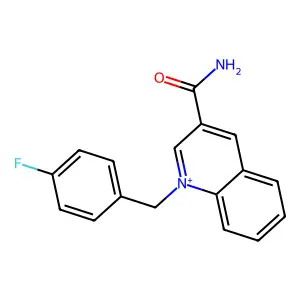 1-(4-Fluorobenzyl)-1lambda(5)-quinoline-3-carboxamide structure
