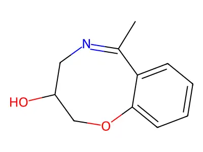 DL-3-hydroxy-6-methyl-3,4-dihydro-1,5-benzoxazocine structure