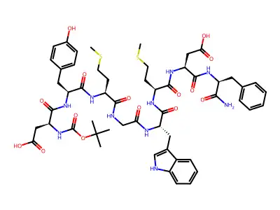 Desulfated benzyloxycarbonyl cholecystokinin (26-33) structure