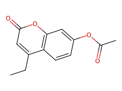 4-ethyl-2-oxo-2H-chromen-7-yl acetate structure