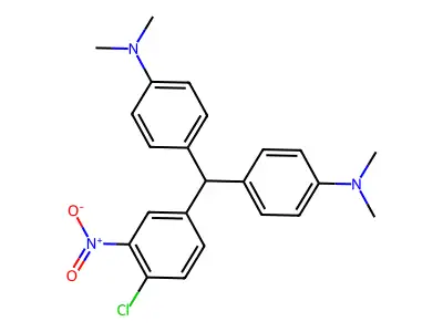 Benzenamine, 4,4'-[(4-chloro-3-nitrophenyl)methylene]bis[N,N-dimethyl- structure