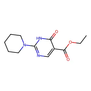 Ethyl 4-hydroxy-2-(piperidin-1-yl)pyrimidine-5-carboxylate structure