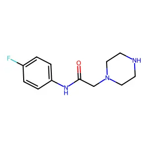 N-(4-fluorophenyl)-2-(piperazin-1-yl)acetamide structure