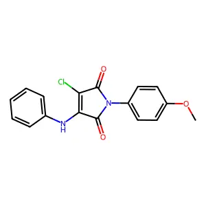 3-Anilino-4-chloro-1-(4-methoxyphenyl)pyrrole-2,5-dione structure