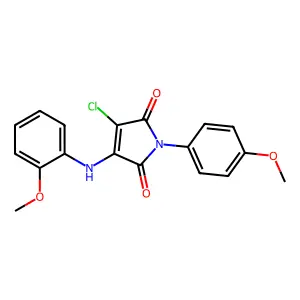 3-chloro-4-(2-methoxyanilino)-1-(4-methoxyphenyl)-1H-pyrrole-2,5-dione structure