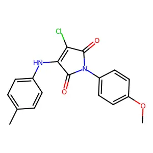 3-Chloro-1-(4-methoxyphenyl)-4-(4-methylanilino)pyrrole-2,5-dione structure