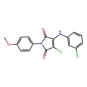 3-Chloro-4-(3-chloroanilino)-1-(4-methoxyphenyl)pyrrole-2,5-dione structure