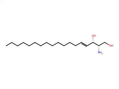 (E)-2-aminooctadec-4-ene-1,3-diol structure