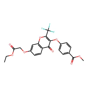 methyl 4-{[7-(2-ethoxy-2-oxoethoxy)-4-oxo-2-(trifluoromethyl)-4H-chromen-3-yl]oxy}benzoate structure