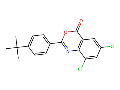 2-(4-Tert-butylphenyl)-6,8-dichloro-3,1-benzoxazin-4-one structure