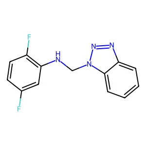 N-(1H-1,2,3-benzotriazol-1-ylmethyl)-2,5-difluoroaniline structure