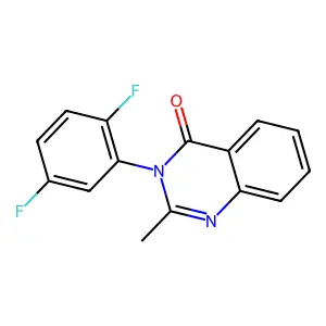 3-(2,5-difluorophenyl)-2-methyl-4(3H)-quinazolinone structure