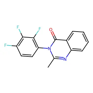 2-methyl-3-(2,3,4-trifluorophenyl)-4(3H)-quinazolinone structure