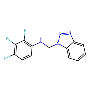 N-(1H-1,2,3-benzotriazol-1-ylmethyl)-2,3,4-trifluoroaniline structure