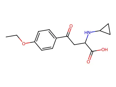 2-(Cyclopropylamino)-4-(4-ethoxyphenyl)-4-oxobutanoic acid structure