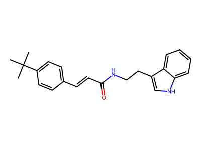 3-(4-tert-butylphenyl)-N-[2-(1H-indol-3-yl)ethyl]prop-2-enamide structure