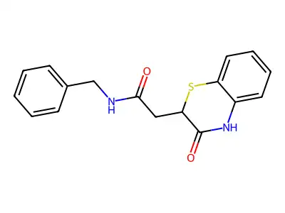 N-benzyl-2-(3-oxo-4H-1,4-benzothiazin-2-yl)acetamide structure