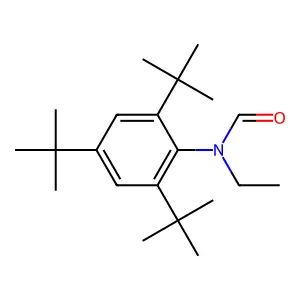 N-ethyl-N-(2,4,6-tri-tert-butylphenyl)formamide structure