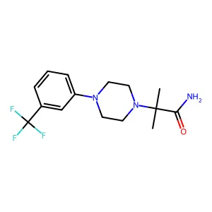 2-Methyl-2-{4-[3-(trifluoromethyl)phenyl]piperazino}propanamide structure