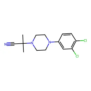 2-[4-(3,4-Dichlorophenyl)piperazin-1-yl]-2-methylpropanenitrile structure