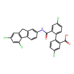 5-chloro-2-[4-chloro-2-[(5,7-dichloro-9H-fluoren-2-yl)carbam structure