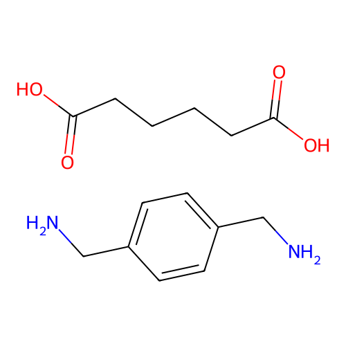 [4-(Aminomethyl)phenyl]methanamine; hexanedioic acid structure