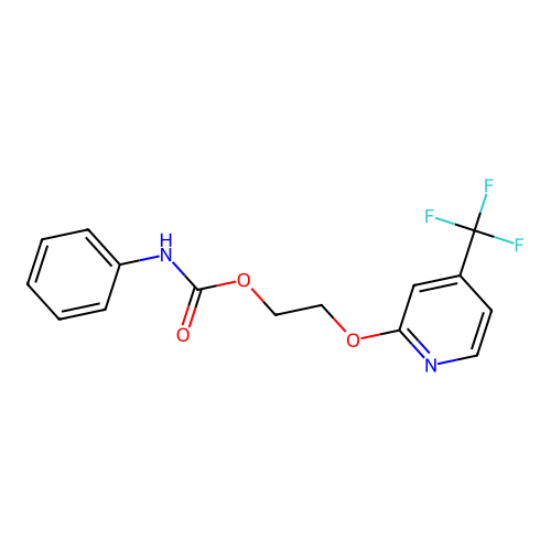 2-[[4-(trifluoromethyl)-2-pyridinyl]oxy]ethyl N-phenylcarbamate structure