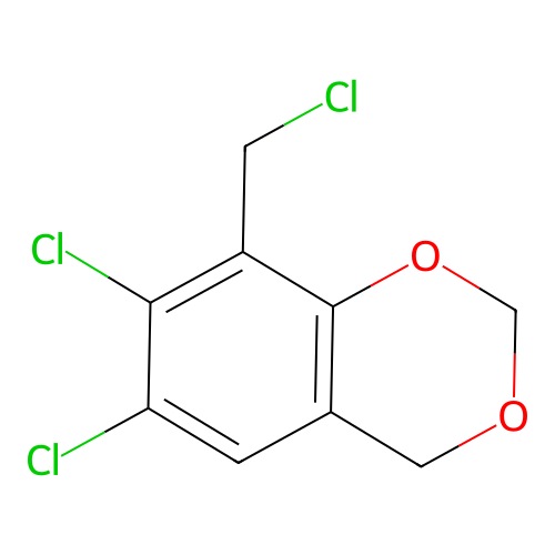 6,7-dichloro-8-(chloromethyl)-4H-1,3-benzodioxine structure