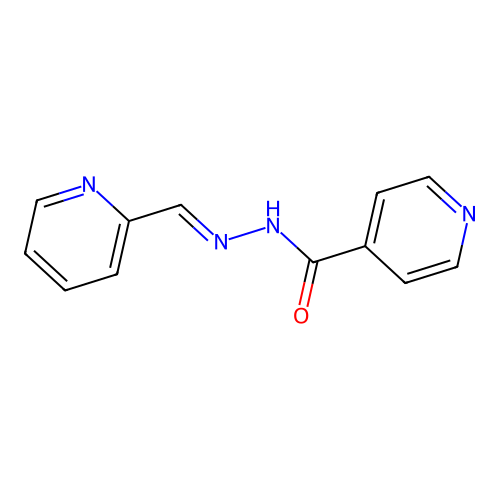 N'-[(1E)-pyridin-2-ylmethylene]isonicotinohydrazide structure